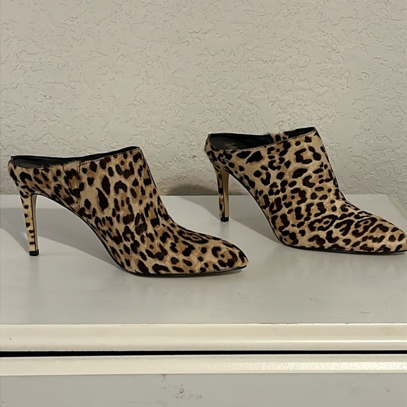 NWOB Sam Edelman Leopard Print Stiletto Mules Size 8. Mob Wife Boss Babe Energy - Picture 6 of 14